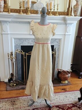 70s Prairie Style Maxi Dress